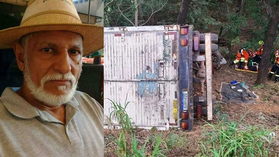 Empresário bate caminhão em árvore e morre na BR-163, entre Coxim e Rio Verde