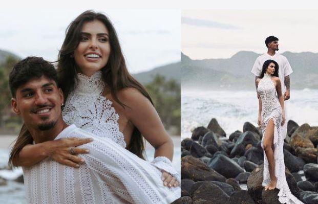 Gabriel Medina e Isabella Arantes se casam no litoral