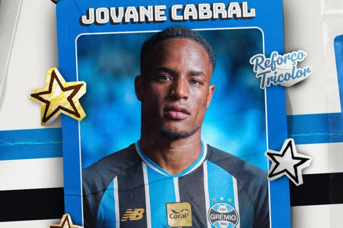 Grêmio anuncia a contratação de Jovane Cabral, de Cabo Verde