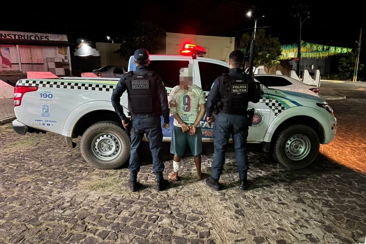 Homem é preso após atacar familiares com facão e deixar dois feridos na zona rural de Elesbão Veloso