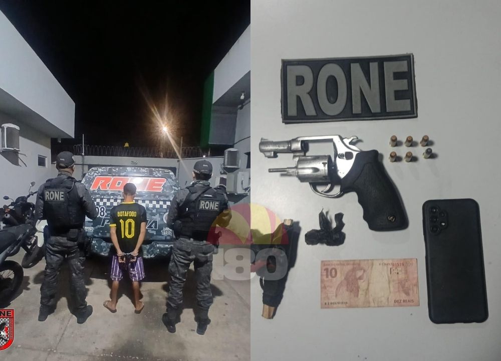 Homem é preso com revólver e droga durante ação do BPRONE na zona Norte de Teresina