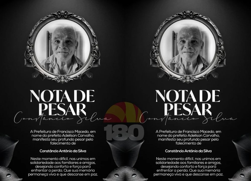 Idoso de 86 anos morre em Francisco Macedo; Prefeitura emite nota de pesar