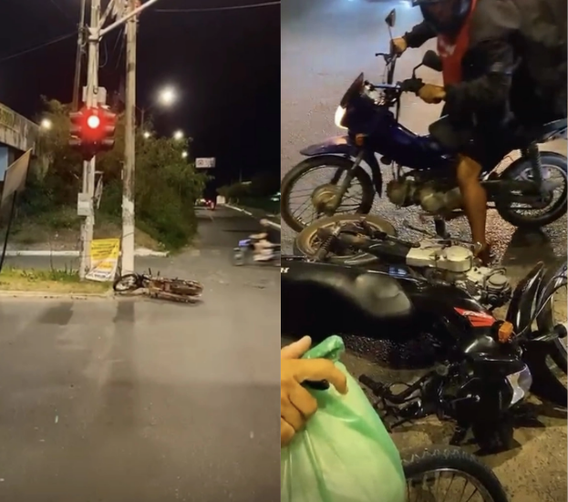 Motocicleta roubada é abandonada após colisão na Zona Sul de Teresina