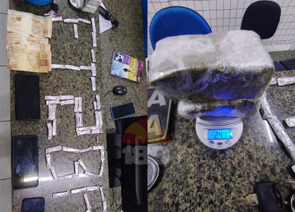 PM apreende drogas, dinheiro e prende mulher durante ocorrência em Ilha Grande