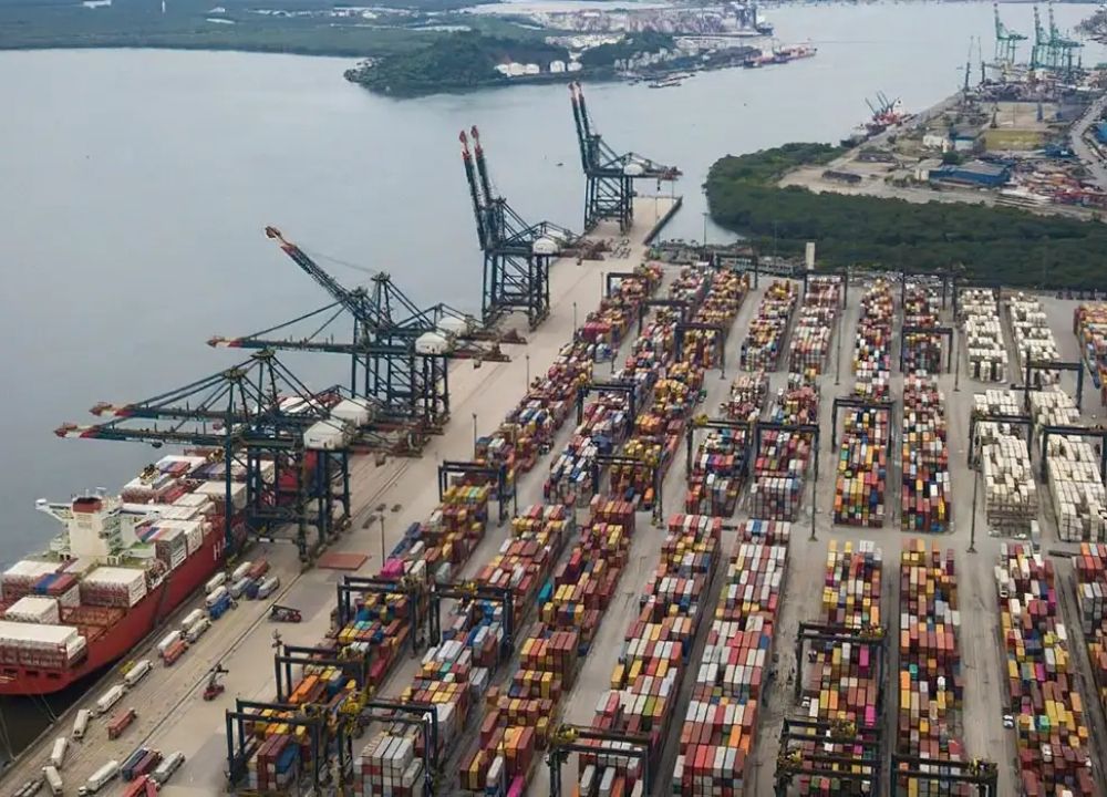 Porto de Santos, ilustração