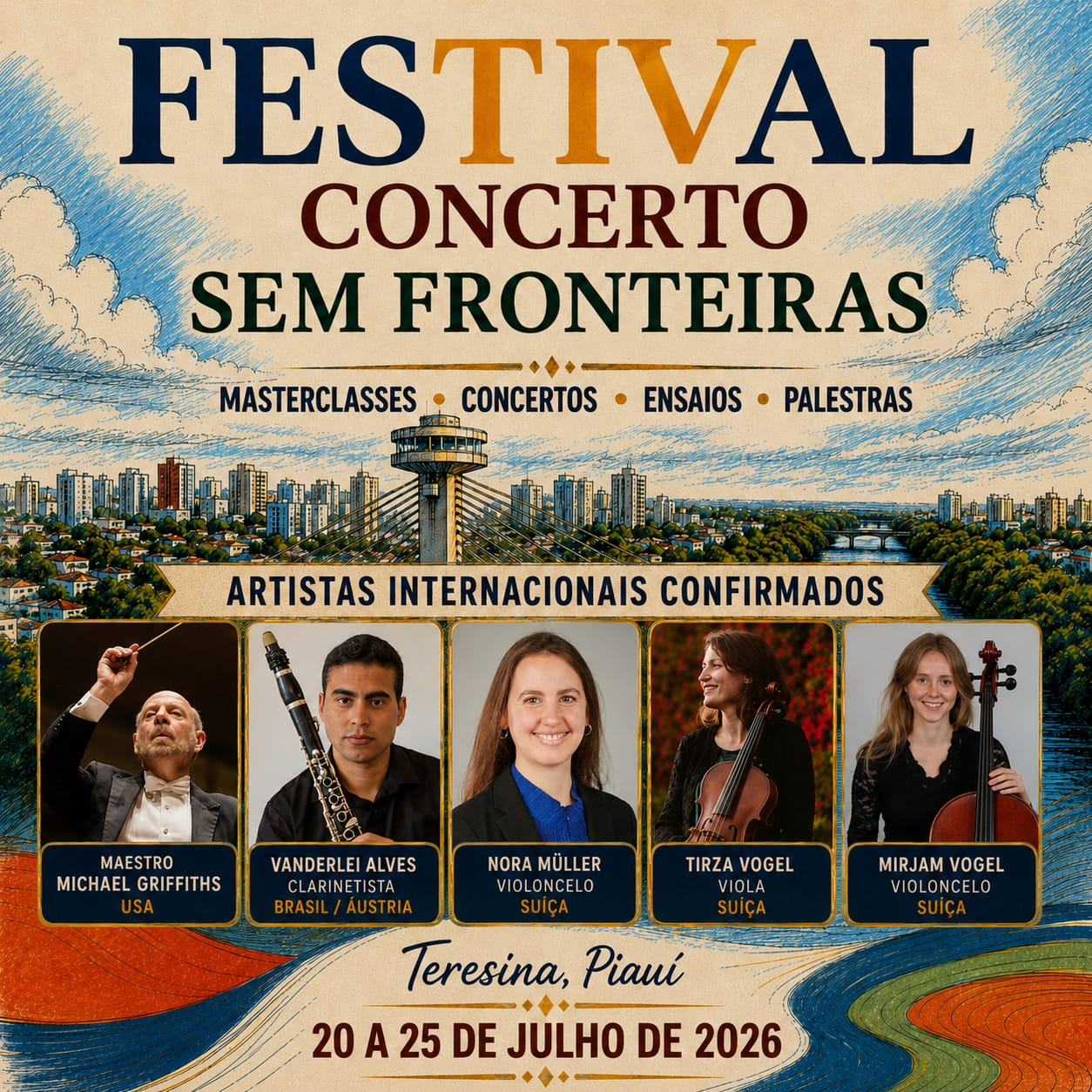 Teresina recebe o evento internacional Festival Concerto Sem Fronteiras