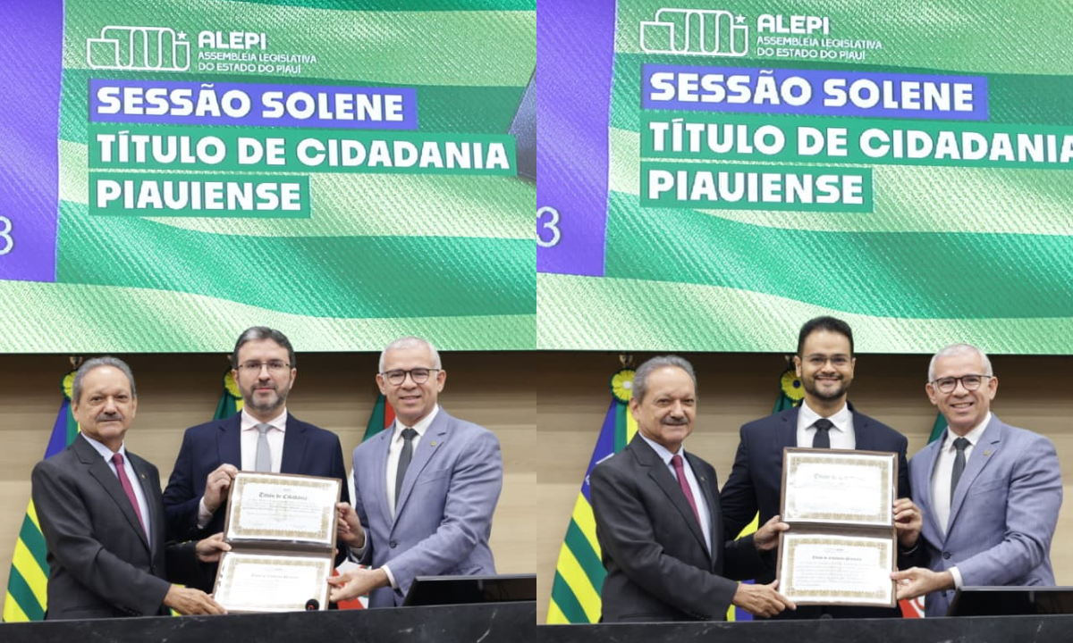 Tiago Vasconcelos concede títulos de cidadania a promotor e procurador em Sessão Solene na Alepi