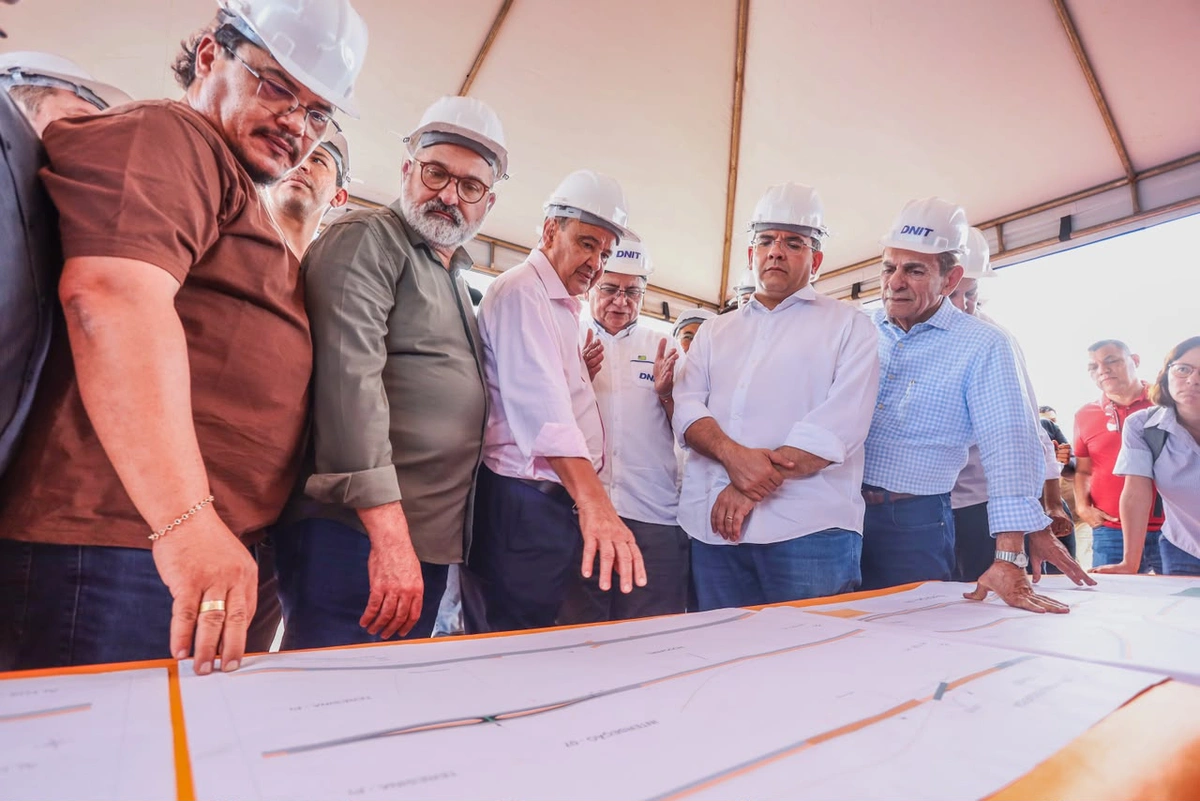 Wellington Dias e George Santoro vistoriam obras de duplicação das BRs 343 e 316