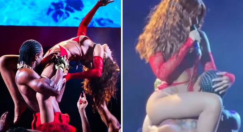 Anitta choca público ao simular cena picante no palco durante estreia turnê