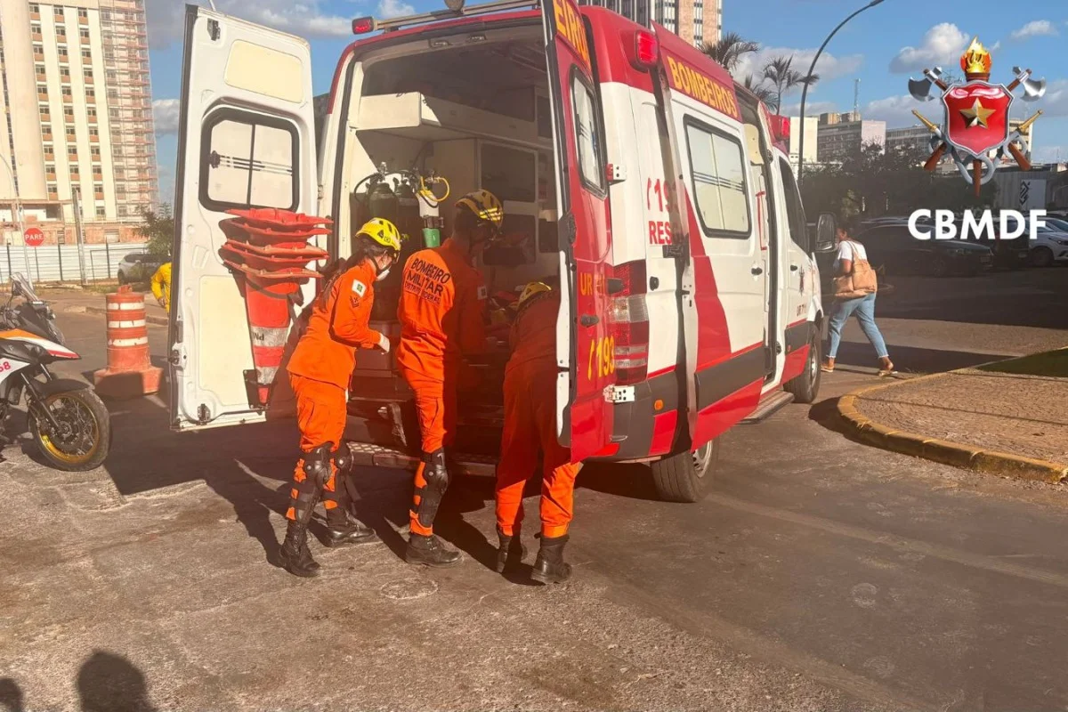 Cabo de aço atinge trabalhadores durante obra e deixa dois feridos em Brasília