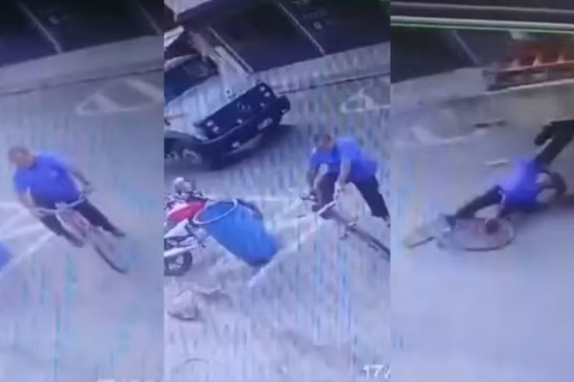 Ciclista morre após cair de bicicleta e ser atingido por caminhão