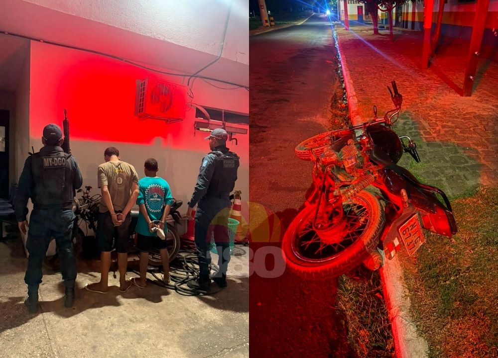 Dupla é detida com cocaína e moto roubada durante abordagem na zona Leste de Teresina