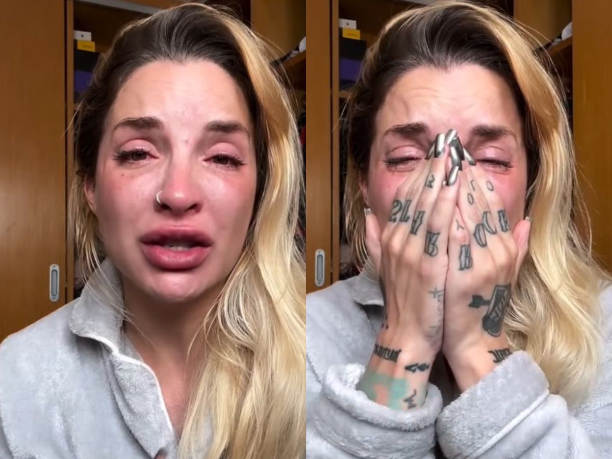 Ex-BBB Clara Aguilar chora ao denunciar ex-marido e o acusa de agressão e ameaças