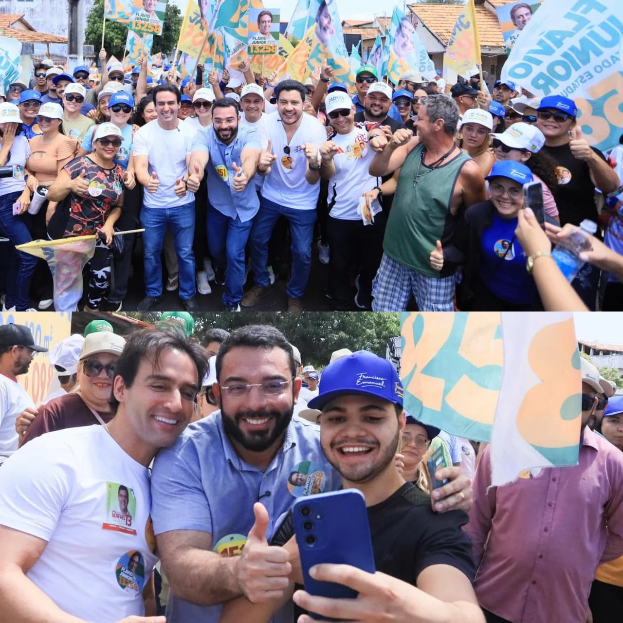 Francisco Emanuel reúne Jadyel Alencar e Flávio Nogueira Júnior em caminhada por Parnaíba