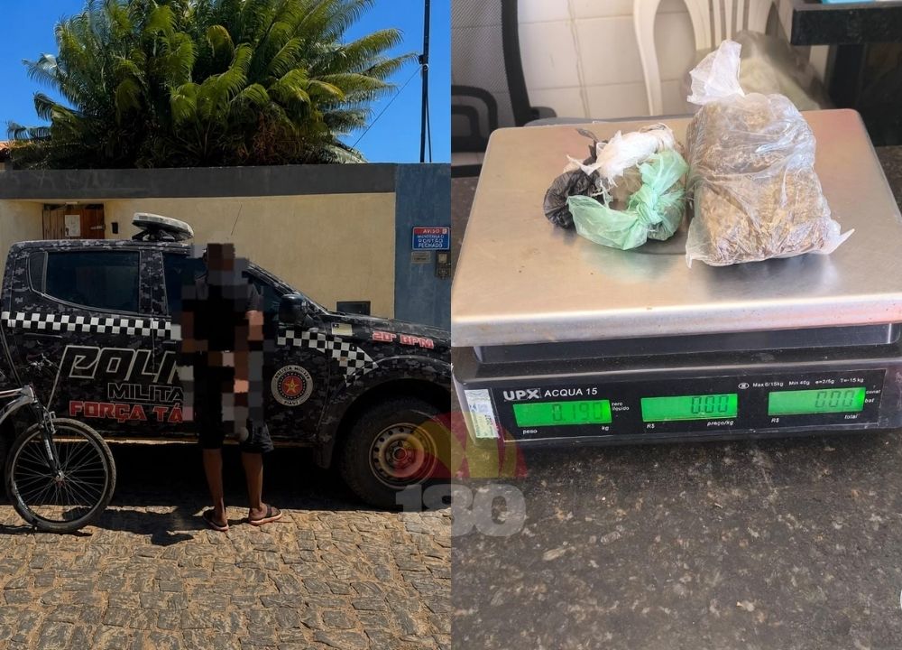 Homem é detido com 190g de maconha e balança de precisão em Paulistana
