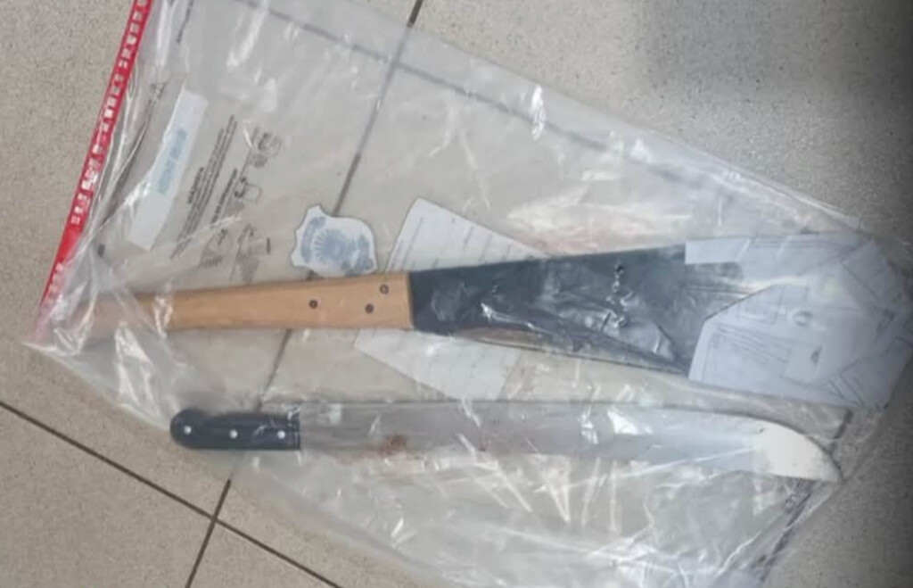 Homem em surto avança contra policiais com dois facões e morre baleado