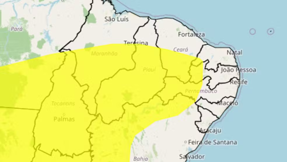 INMET emite alerta amarelo de baixa umidade para Teresina e mais de 200 cidades do Piauí