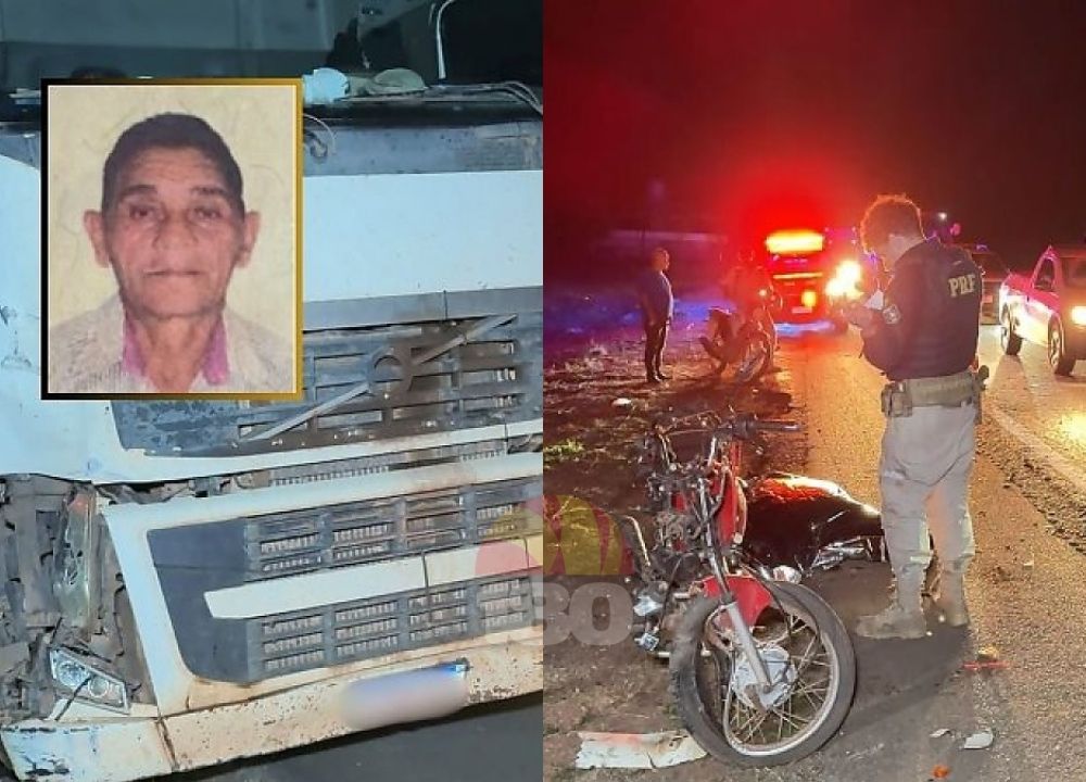Motociclista invade pista, bate em carreta e morre na BR-070