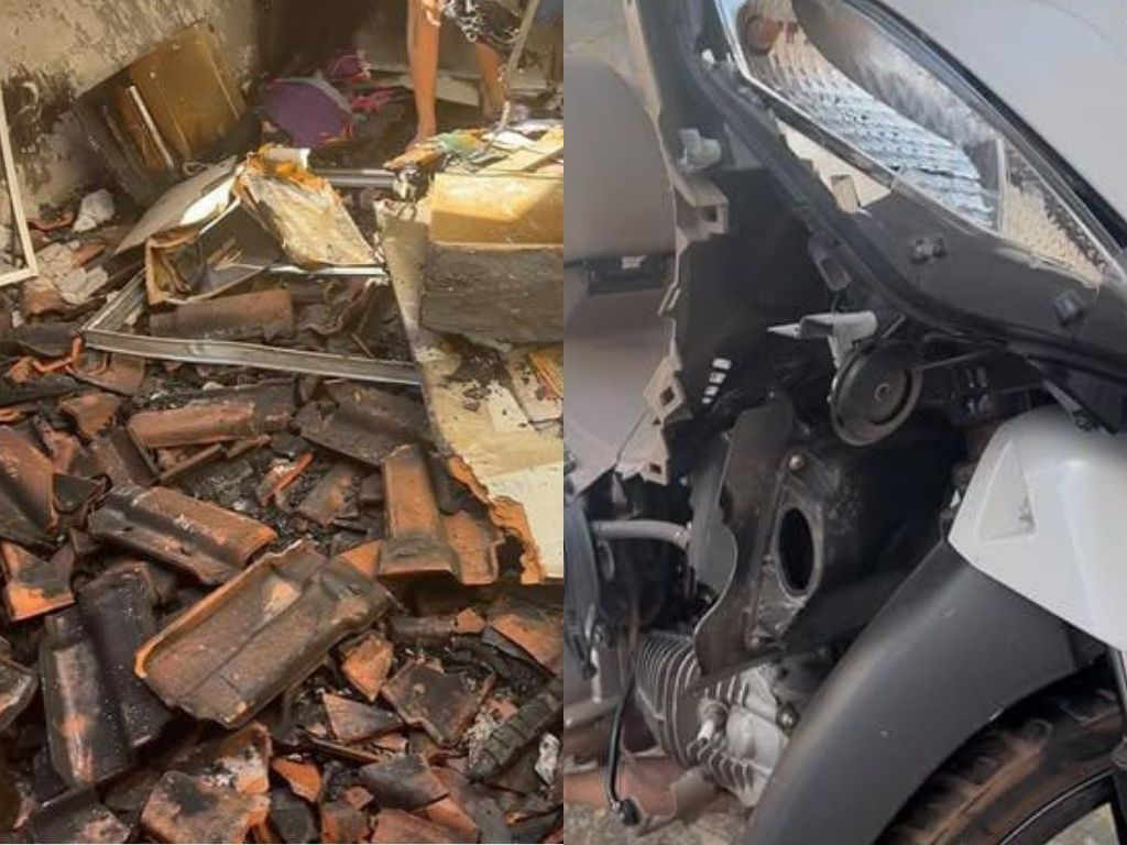 Mulher tem casa incendiada e motocicleta quebrada por ex-companheiro em Altos
