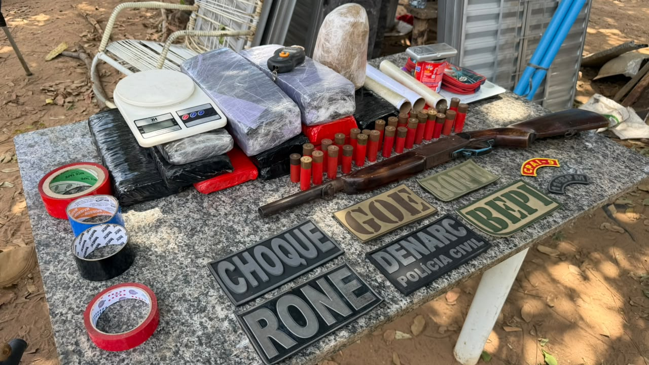 Operação conjunta entre Piauí e Maranhão apreende grande quantidade de drogas, armas e munições