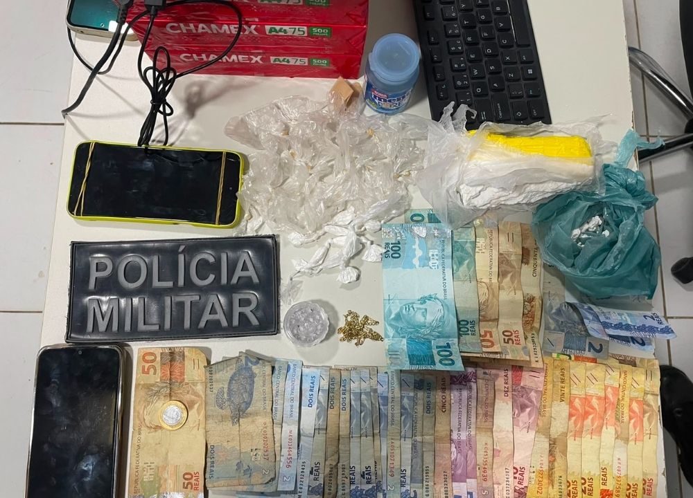 PM apreende 290g de cocaína e crack durante ação contra o tráfico em Porto