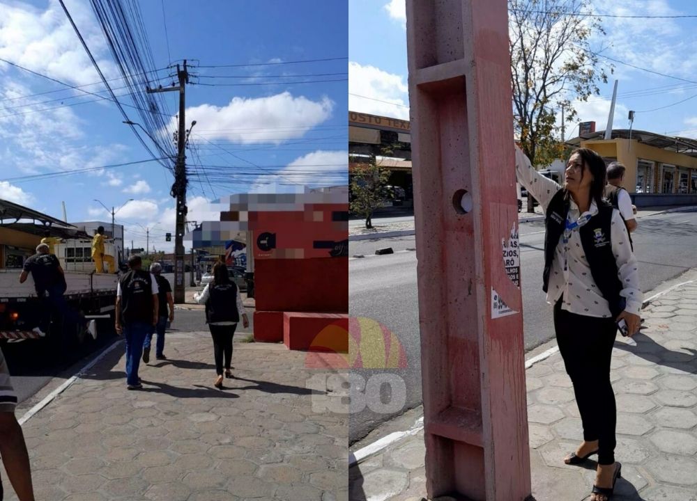 SDU Sul realiza operação de fiscalização contra poluição visual e publicidade irregular na Zona Sul de Teresina
