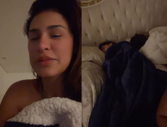 Simone Mendes mostra perrengue após filhos fugirem para sua cama de madrugada