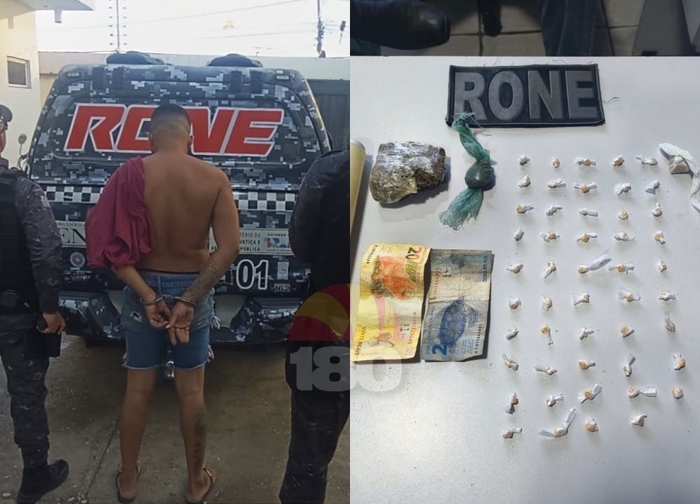 Suspeito é preso com 49 invólucros de crack durante ação policial em Teresina