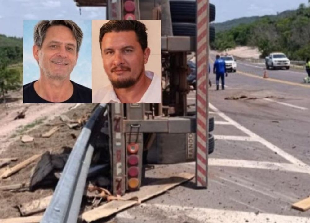 Caminhão tomba na BR-163, mata dois e cocaína é encontrada após acidente