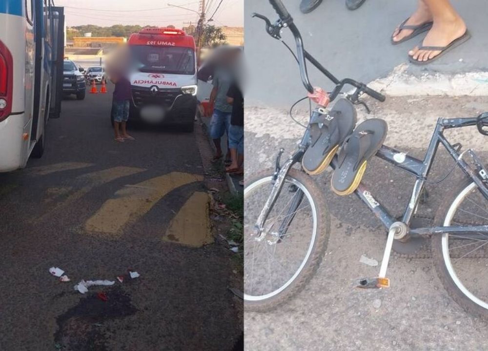Criança tem pernas e braços esmagados após ser atropelada por ônibus enquanto andava de bicicleta