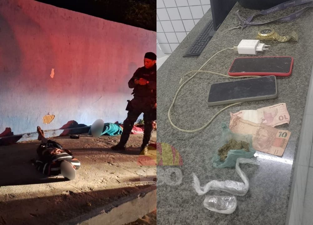 Dois homens são presos após perseguição policial e apreensão de maconha