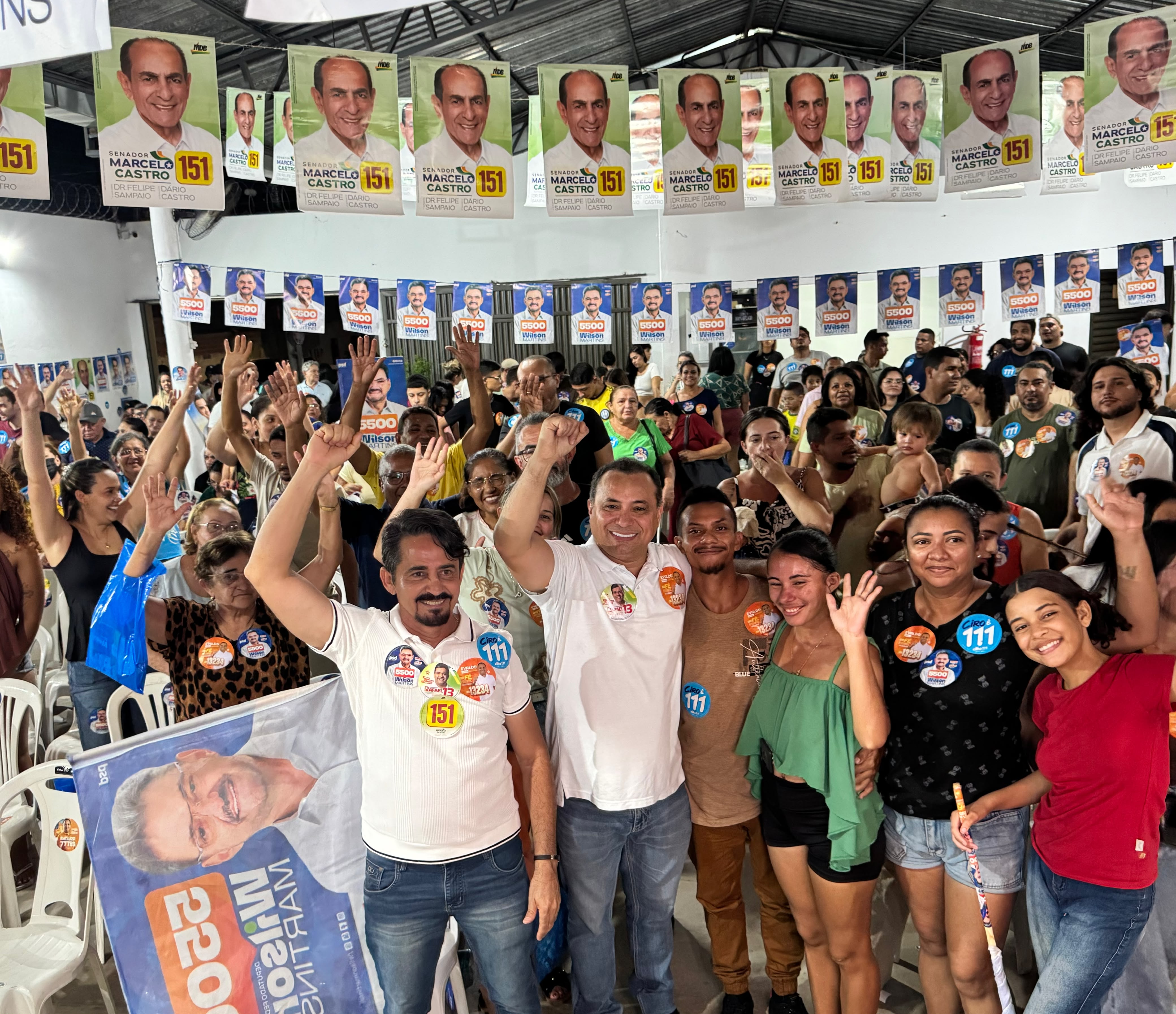 Evaldo Gomes, amigos do lobão