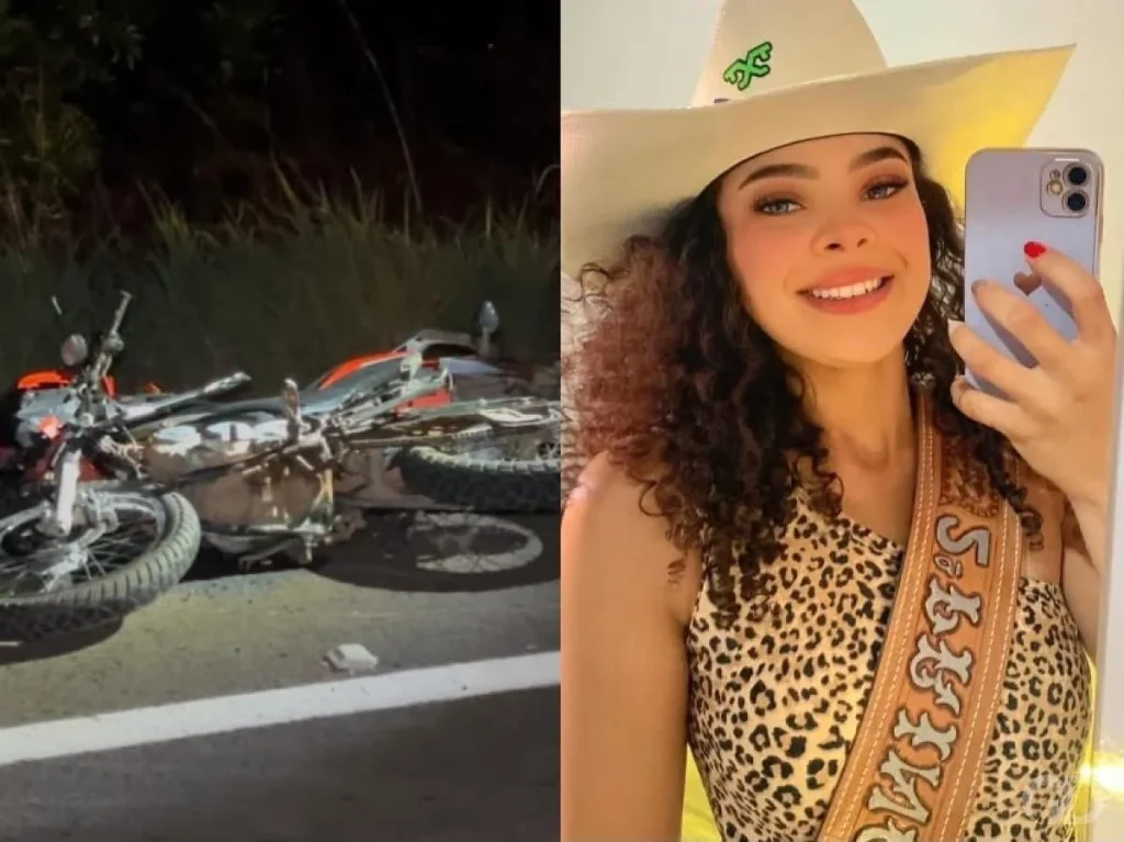 Ex-rainha do rodeio morre após moto atingir anta em estrada de MT
