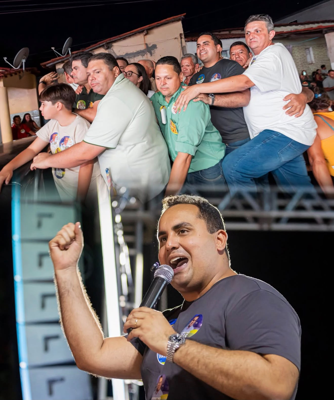 Georgiano Neto reforça parceria com prefeito Admaelton Bezerra durante carreata em São José do Piauí