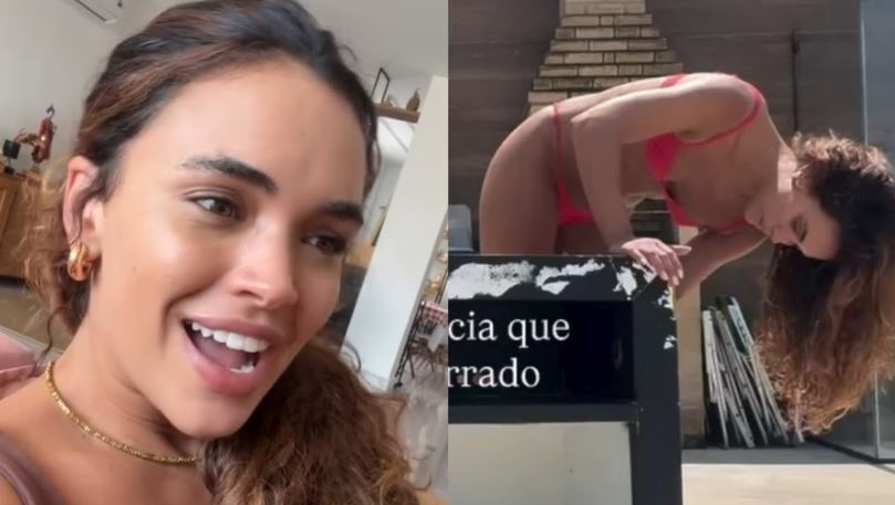Giovana Cordeiro rebate críticas após reformar móvel de biquíni
