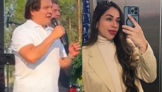 Giovani se declara para nova namorada durante show