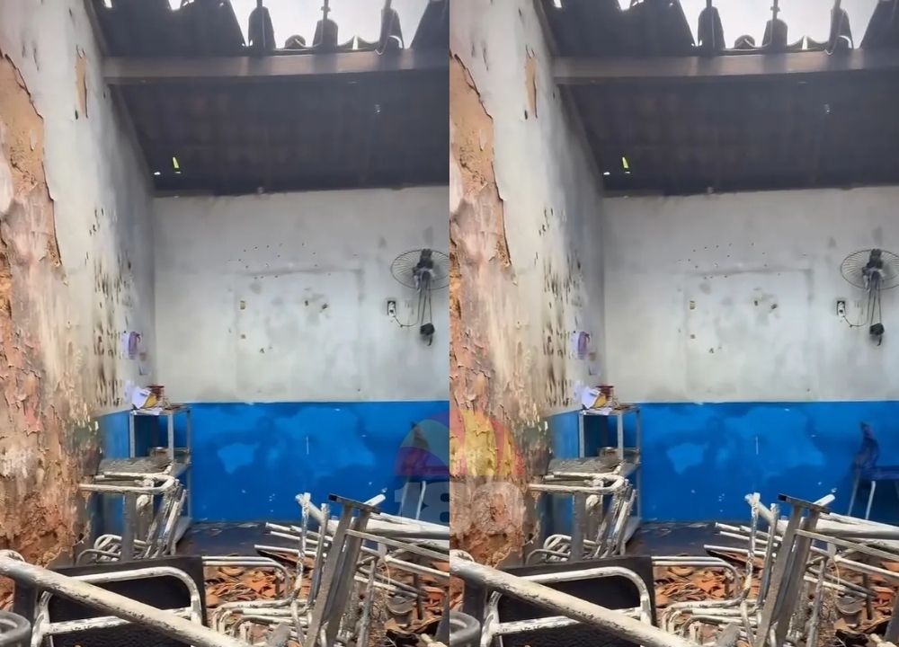 Incêndio atinge sala de aula e derruba parte do teto de escola em município do Piauí