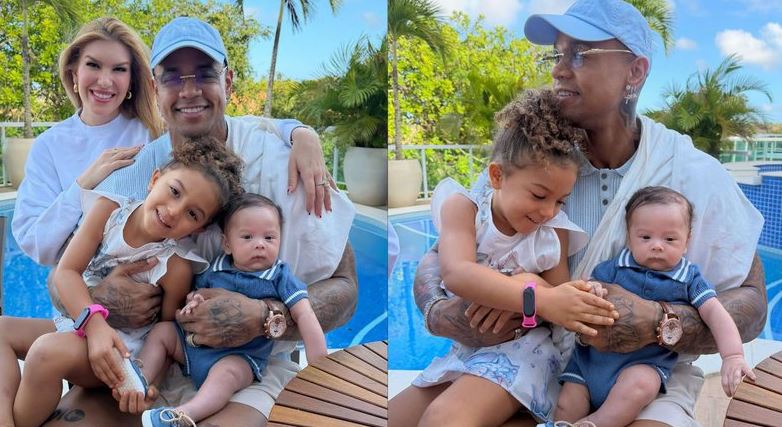 Léo Santana celebra rotina após chegada de filho caçula