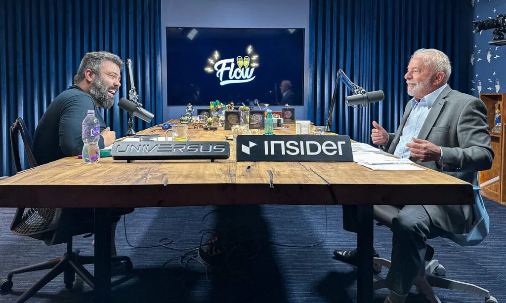 Lula troca debate da Globo por entrevista ao Flow Podcast nesta quinta (1º)