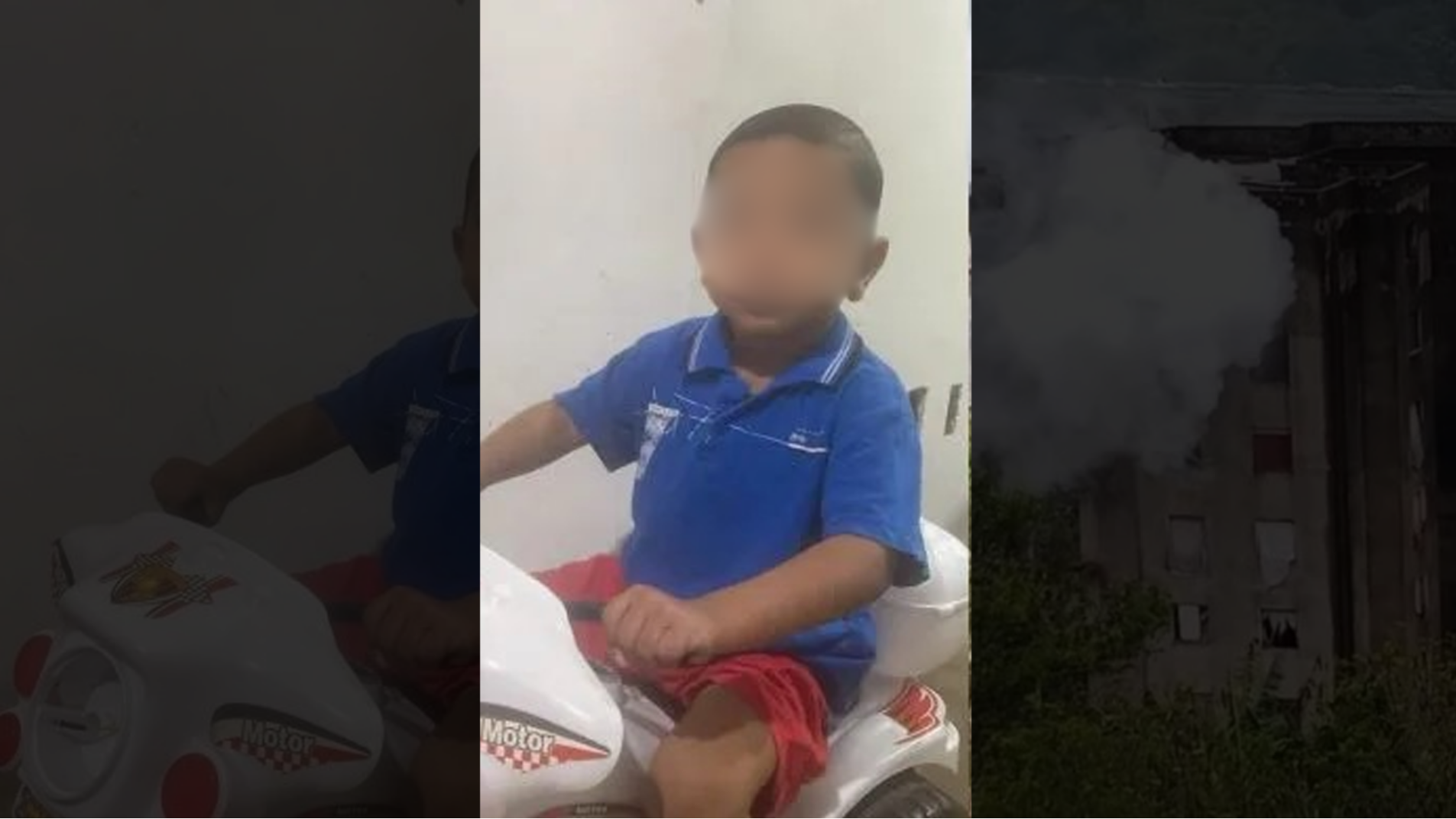 Menino de 3 anos morre após incêndio em prédio onde crianças estavam sozinhas