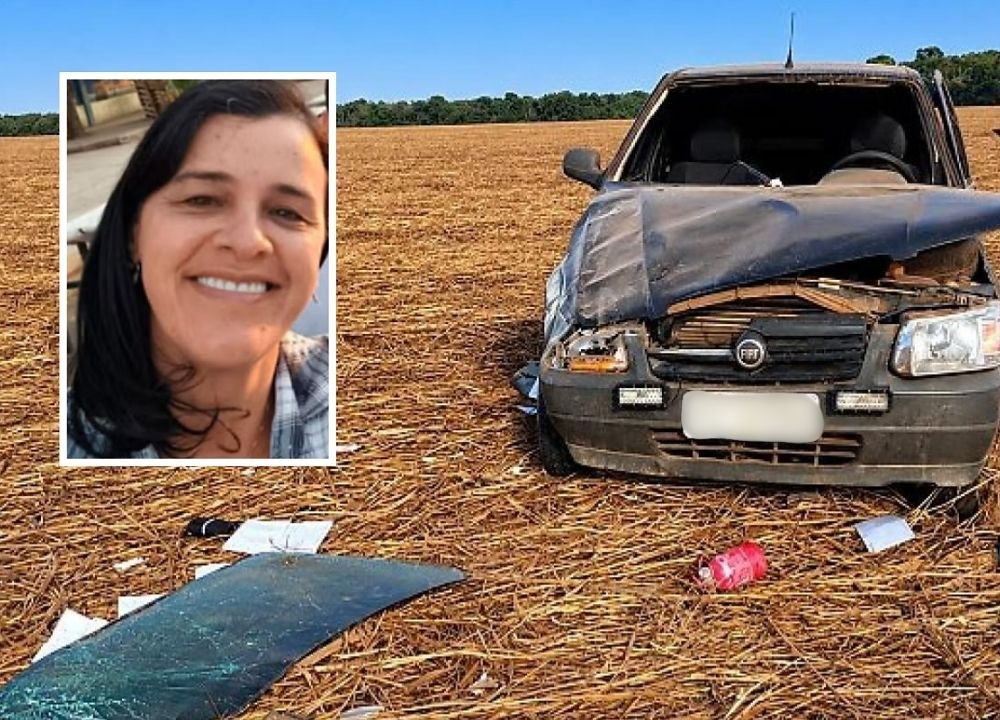 Mulher capota carro e morre após deixar filha em ponto de ônibus