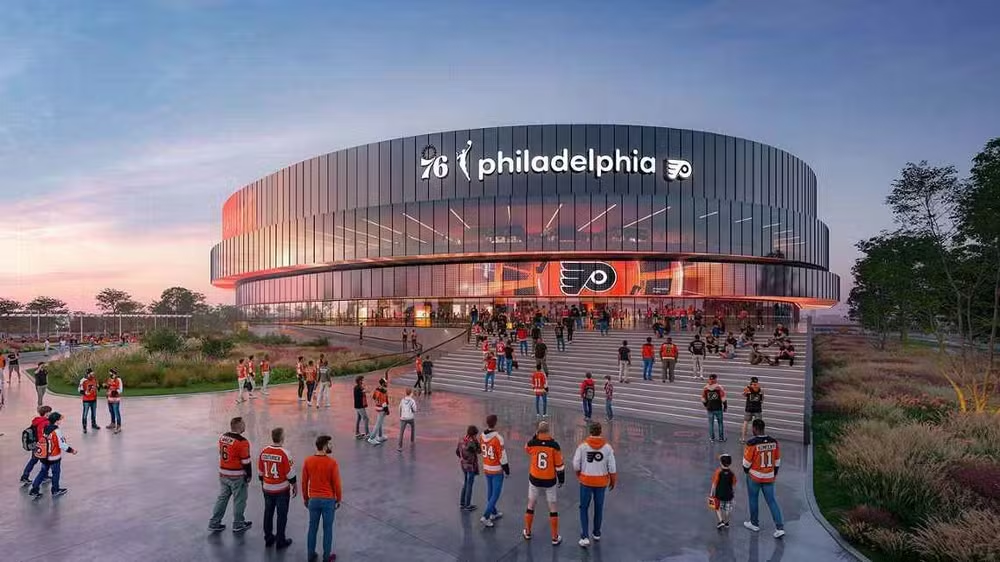 Philadelphia 76ers novo estádio: fotos e retorno de R$30 bilhões