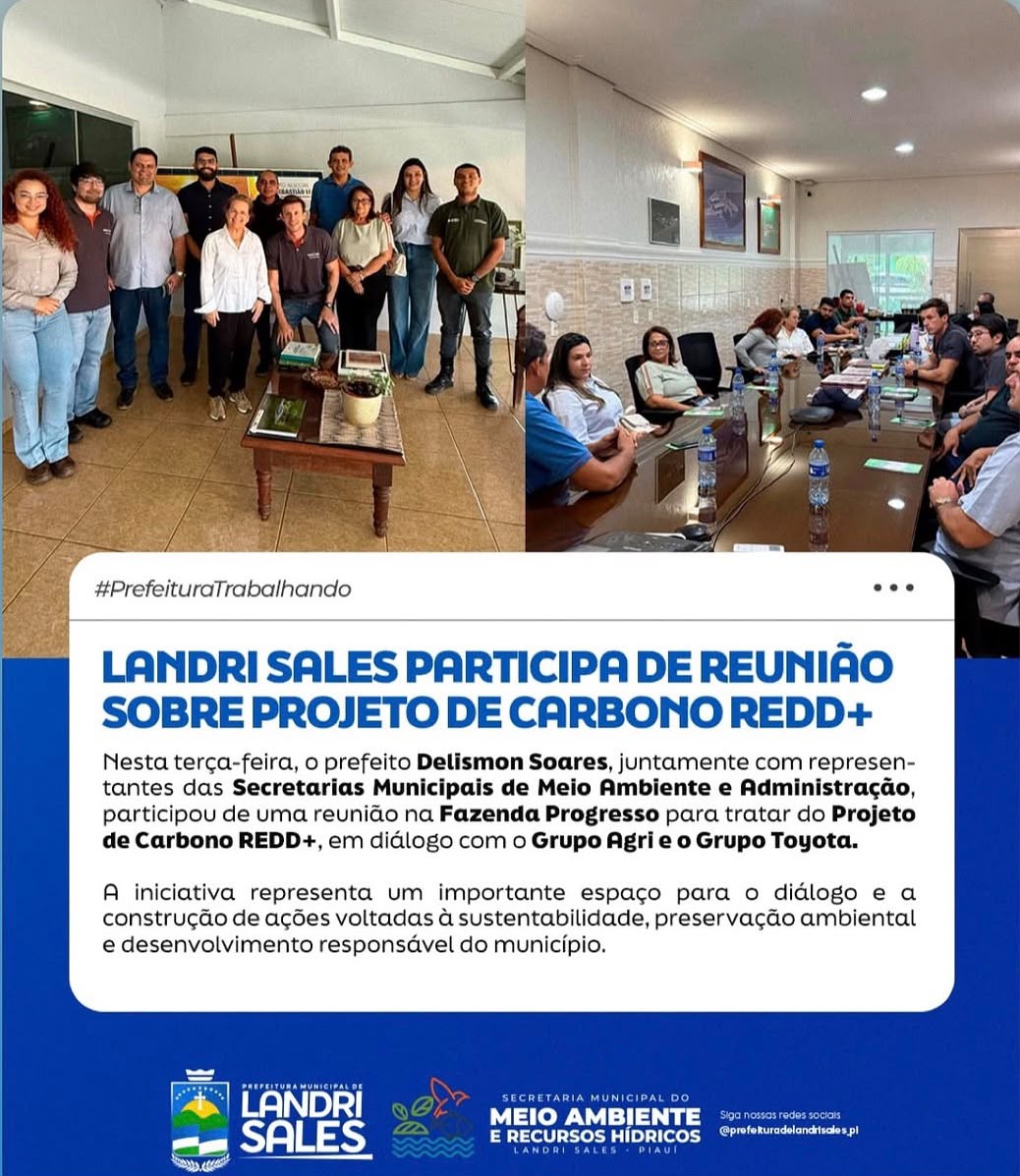 Prefeito Delismon Soares participa de reunião sobre Projeto de Carbono REDD+ em Fazenda Progresso