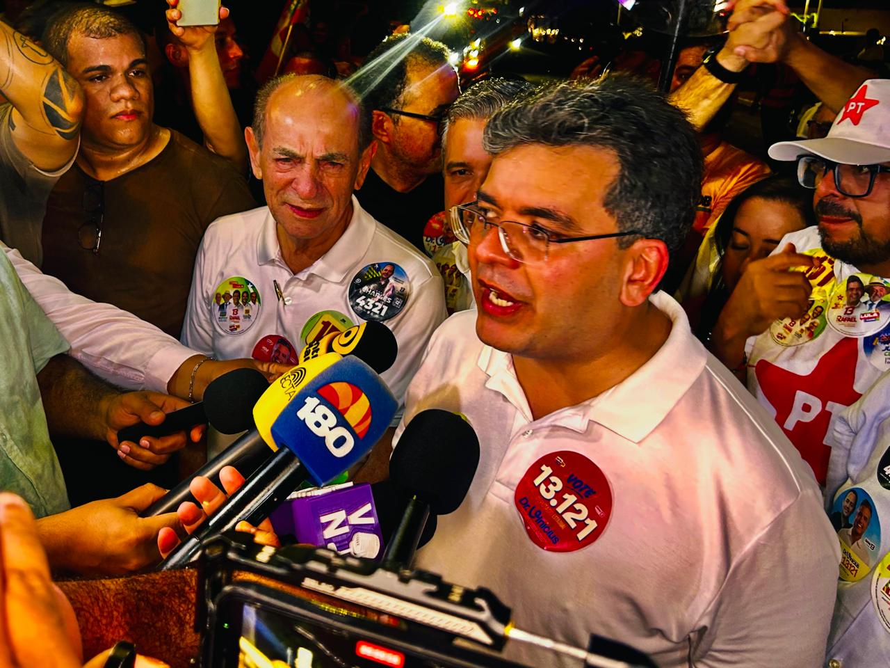 Rafael Fonteles pede apoio a Lula durante ato de Dr. Vinicius em Teresina