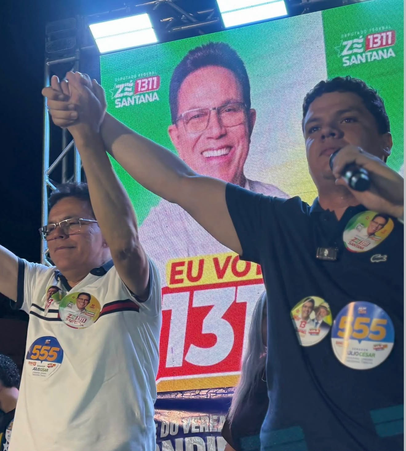 Zé Santana participa de encontro na Zona Sul de Teresina ao lado do vereador Leônidas