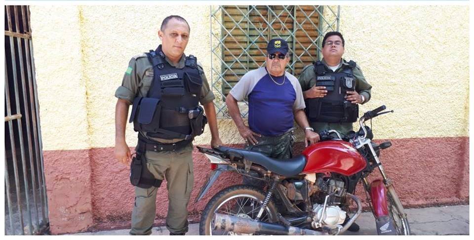 Polícia Militar de Campo Maior recupera motocicleta roubada em Nossa