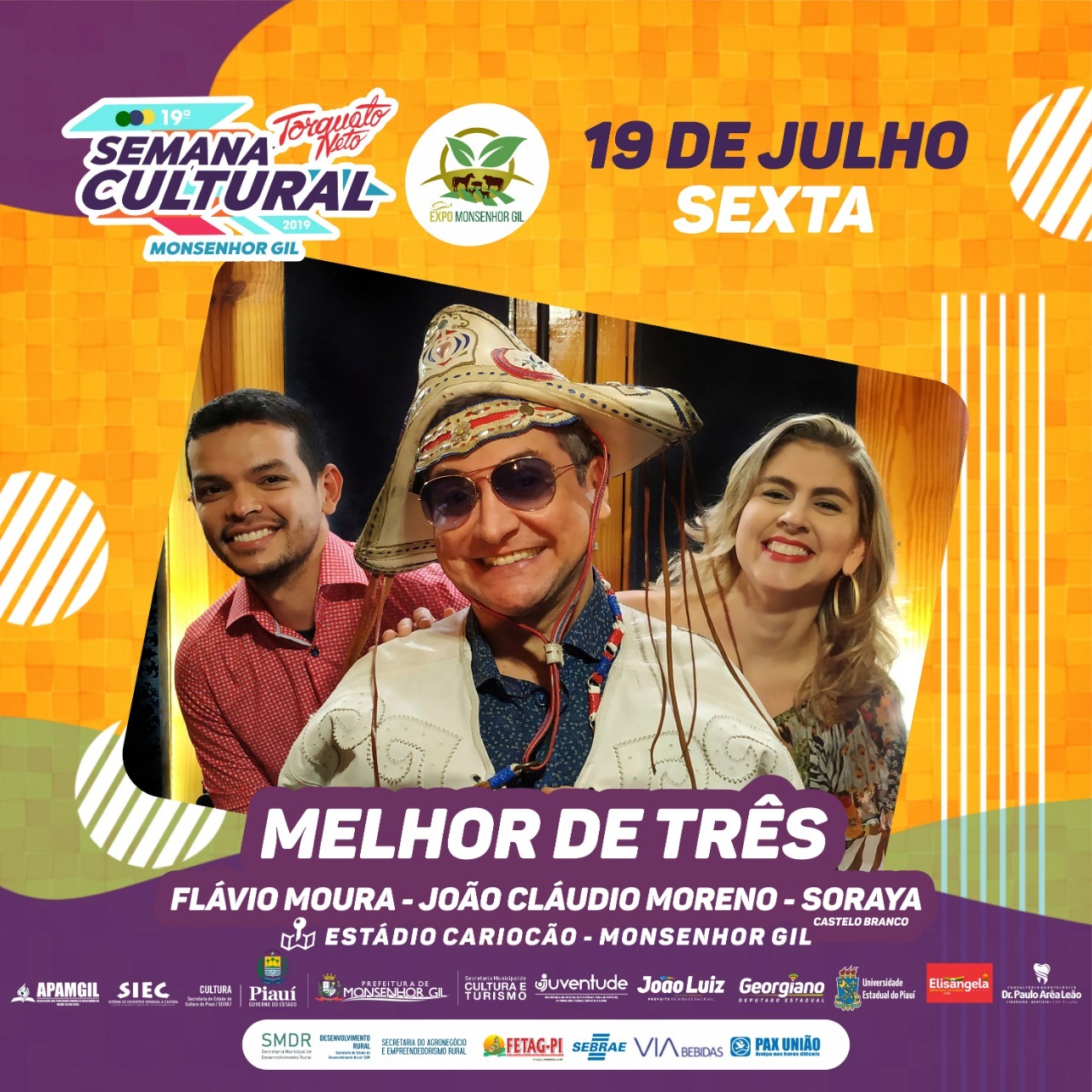 Veja as atrações para o quinto dia da 19ª Semana Cultural de Monsenhor