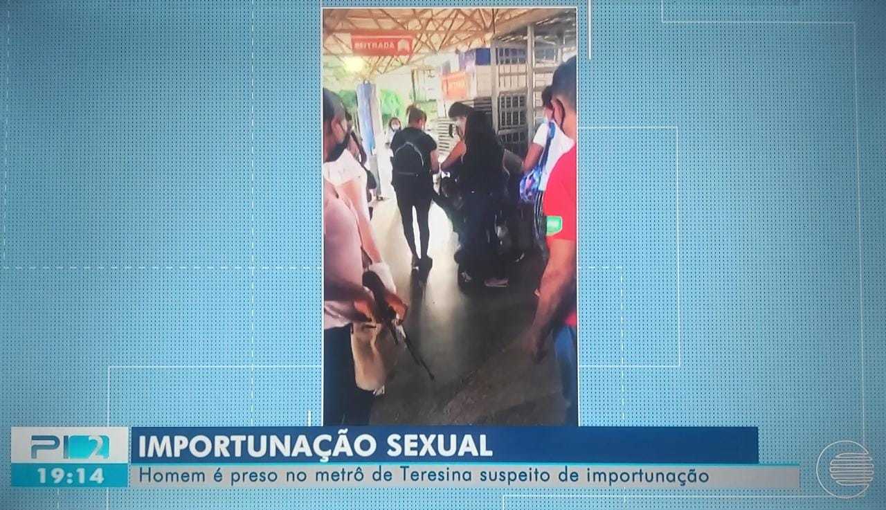 Homem é preso no metrô de Teresina suspeito de importunação sexual