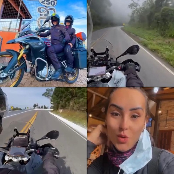 Influencer grava vídeo na estrada e depois morre em acidente de moto