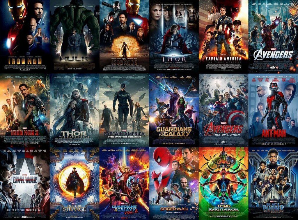 Qual a ordem cronológica dos filmes da Marvel?